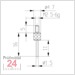 Messeinsatz für Messuhr Ø 1,5 mm Typ: 105
Stahl rostfrei  573/14
