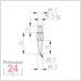 Messeinsatz für Messuhr R 0,5 mm Typ: 106
Stahl rostfrei  573/15
