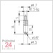 Messeinsatz für Messuhr Ø 4,5 mm Typ: 107
Stahl rostfrei  573/16
Länge: 16 mm