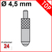 Messeinsatz für Messuhr Ø 4,5 mm Typ: 107
Stahl rostfrei  573/16
Länge: 16 mm