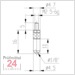 Messeinsatz für Messuhr Ø 4,5 mm Typ: 107
Rubinbestückt  573/16 R
Länge: 16 mm
