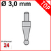 Messeinsatz für Messuhr Ø 3,0 mm Typ: 108
Stahl rostfrei  573/18 3
