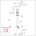 Messeinsatz für Messuhr Ø 4,5 mm Typ: 109 Hartmetallbestückt
Hartmetallbestückt  573/17 H
Länge: 26 mm