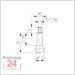 Messeinsatz für Messuhr Ø 7,5 mm Typ: 110
Stahl rostfrei  573/19 7,5
