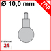Messeinsatz für Messuhr Ø 10,0 mm Typ: 110
Stahl rostfrei  573/19 10

