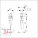Messeinsatz für Messuhr 5 mm Typ: 111
Hartmetallbestückt  573/20 EH
schneidenförmig, Einstellmutter