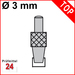 Messeinsatz für Messuhr Zylinder Ø 3,0 mm Typ: 115
Stahl rostfrei  573/24
horiz. Zylinder, Einstellmutter
