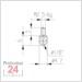 Messeinsatz für Messuhr Ø 4,5 mm Typ: 116
Stahl rostfrei  M 2/70
