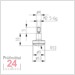 Messeinsatz für Messuhr Ø 10 mm Typ: 103
Hartmetallbestückt  573/12-10 H
Radius R=10 mm