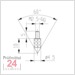 Messeinsatz für Messuhr 60° Typ: 104
Stahl rostfrei  573/13-60
