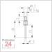 Messeinsatz für Messuhr Ø 1,5 mm Typ: 105L
Stahl rostfrei  573/14-L15
Stiftlänge: 15 mm