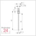 Messeinsatz für Messuhr Ø 1,5 mm Typ: 105L
Stahl rostfrei  573/14-L35
Stiftlänge: 35 mm