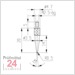 Messeinsatz für Messuhr R 0,5 mm Typ: 106L
Stahl rostfrei  573/15-20
Konuslänge: 20 mm
