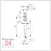 Messeinsatz für Messuhr R 0,5 mm Typ: 106L
Stahl rostfrei  573/15-30
Konuslänge: 30 mm
