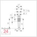 Messeinsatz für Messuhr Ø 4 mm Typ: 108R
Rubinbestückt  573/42 R 4
Rubinkugel D = 4 mm