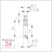 Messeinsatz für Messuhr Ø 4,5 mm Typ: 109L
Stahl rostfrei  573/17-L20
Länge: 20 mm