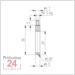 Messeinsatz für Messuhr Ø 4,5 mm Typ: 109L
Stahl rostfrei  573/17-L30
Länge: 30 mm