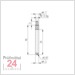 Messeinsatz für Messuhr Ø 4,5 mm Typ: 109L
Stahl rostfrei  573/17-L40
Länge: 40 mm