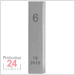 Einzel Endmaß Stahl 6 mm
DIN EN ISO 3650 mit Toleranzklasse: 0