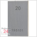 Einzel Endmaß Stahl 20 mm
DIN EN ISO 3650 mit Toleranzklasse: 0