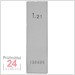 STEINLE 4213 Einzel Parallel Endmaß Stahl 1,21 mm
DIN EN ISO 3650 mit Toleranzklasse: 2
