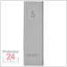 STEINLE 4213 Einzel Parallel Endmaß Stahl 5 mm
DIN EN ISO 3650 mit Toleranzklasse: 2
