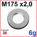 Gut-Gewinde-Lehrring M175x2 6g
für metrisches ISO-Regelgewinde,
rechts DIN 13