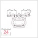 Mitutoyo Serie 201 verstellbare Rachenlehre 25 - 50 mm
201-102 ohne Messuhr