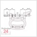 Mitutoyo Serie 201 verstellbare Rachenlehre 200-225 mm
201-109 ohne Messuhr