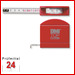 BMI Taschenbandmaß 407 TOP, Länge 3 m, mm-Teilung 
Bandbreite: 13 mm, weiß lackiertes Band , Gehäuse rot
Massband 407341