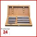 Parallelunterlagen DIN 6346 Größe: 2,5 - 25 mm
9 Paar im Holzkasten
Deutscher Hersteller