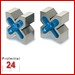 Vierfach Prismenpaare Parallelstücke 75 x 150 x 130 mm 
Güte 1 für Wellen: 10 - 120 mm