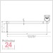  BFW A 4-45-2/90?2 mm abgekropft fur Bohrungen > 4,5 mm 
6852404
