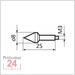 Mahr MKe 8  - Kegelmesseinsatz  
Halter Gk/8 
3015920 - M3 