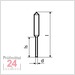 Mahr T 1,2/75  - Taststift/-spitze, d = 1,2 mm, l = 75 mm, ls = 15,5 mm  
Halter Gk/8 
3015919 - ø 4 mm 