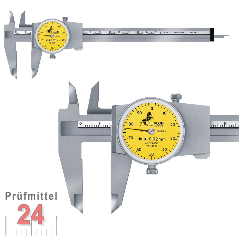 Uhren-Messschieber 200mm Ablesung 0,01mm Schieblehre Retoure Sonderangebot 