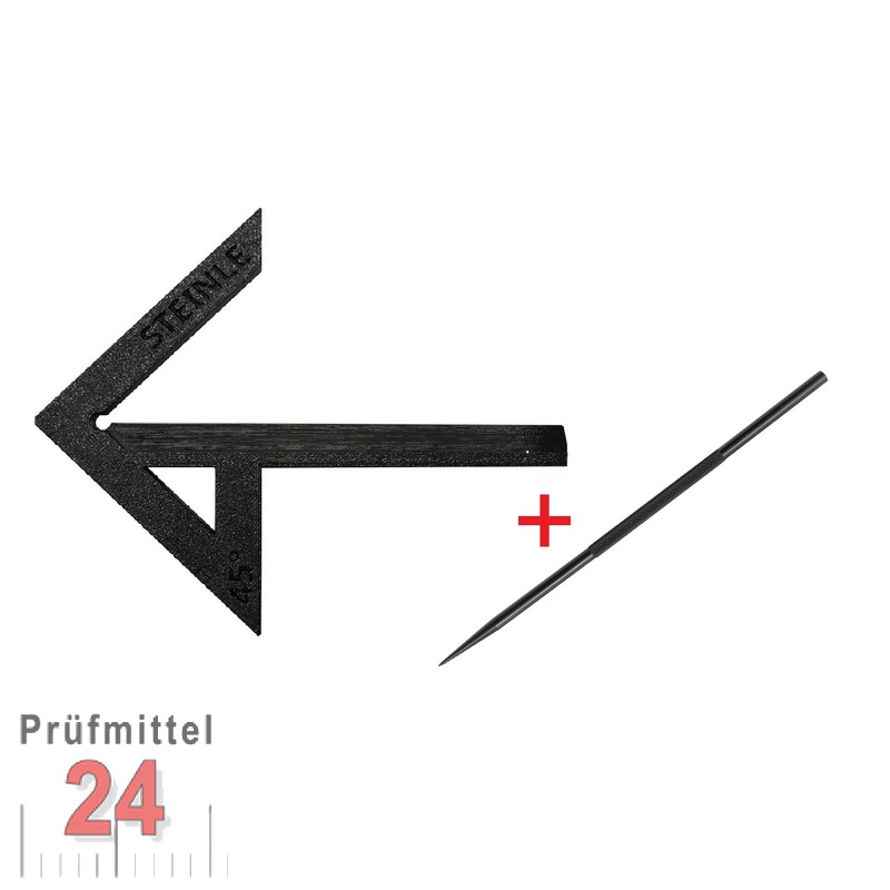 STEINLE Zentrierwinkel Mittenfinder Mittelpunktfinder inkl.Reissandel 