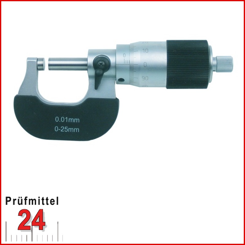 STAHLWERK Bügelmessschraube 0-25 Mm – DIN 863, 0,01 Mm Genauigkeit, Inkl. Justierschlüssel & Kunststoffkoffer