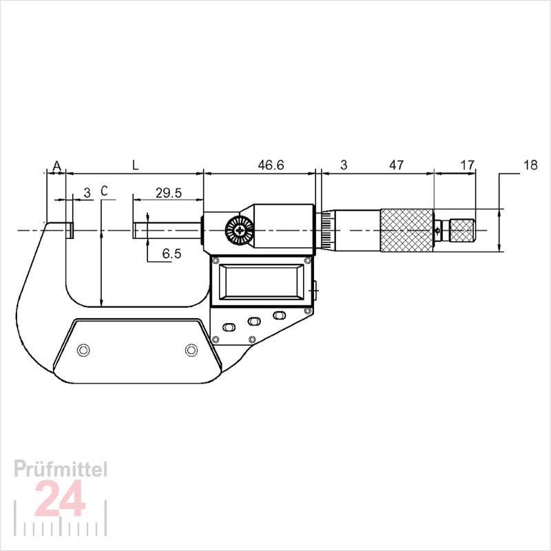 STEINLE Bügelmessschraube 0-25 Mm – DIN 863, Typ Produktbild-Vorschau 2