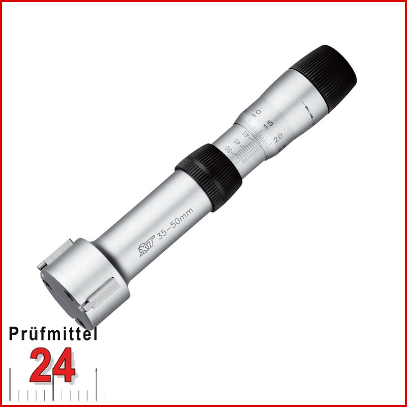 2-Punkt Innenmikrometer-Set 25-50 Mm – Einstellring, Bügel-Messschraube, 0,01 Mm Genauigkeit, Aus Geschmiedetem Edelstahl