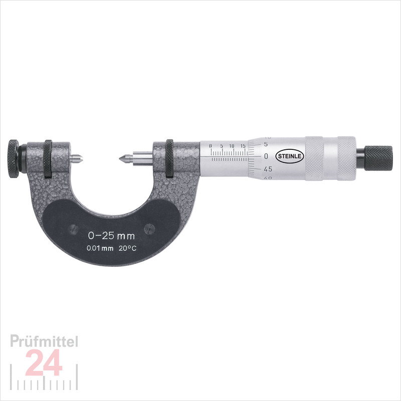 Steinle Micrometro 25-50mm DIN 863 - Strumento Precisione Meccanica Con Cricchetto