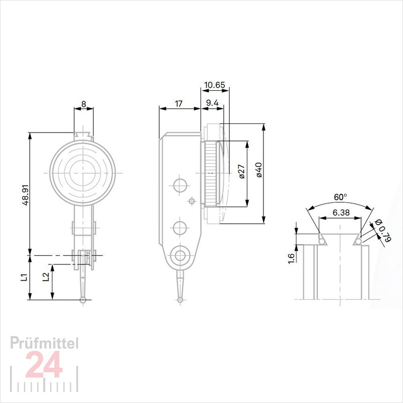 TESA P-LINE 215 Fühlhebelmessgerät 0,6 / 0,002 mm ... | Prüfmittel24 GmbH